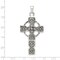 Sterling Silver Celtic Cross Pendant Jewerly 109.7mm x 53.6mm
